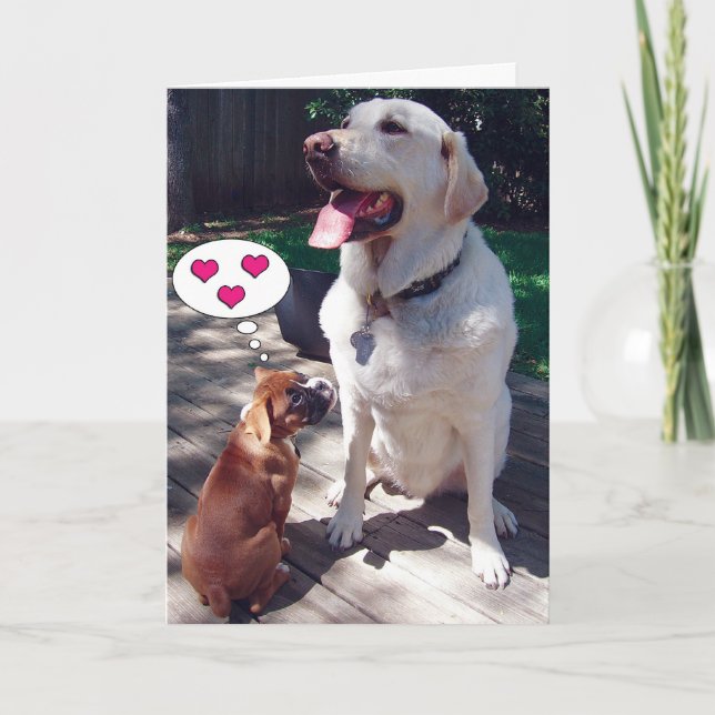 Love Greeting Card (with Dogs) (Front)