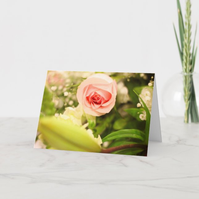 Love greeting card with floral cover (Front)