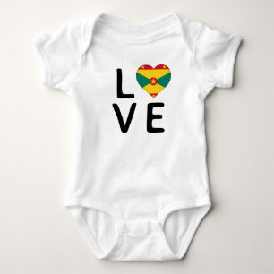 Love - Grenada Flag Baby Bodysuit