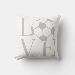 love grey football cushion