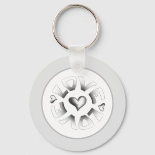 Love Grey Key Ring