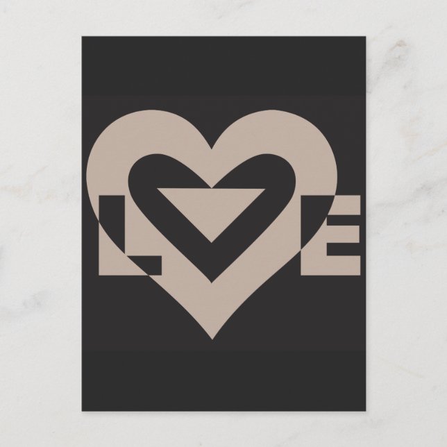 Love Grey on Black Postcard (Front)