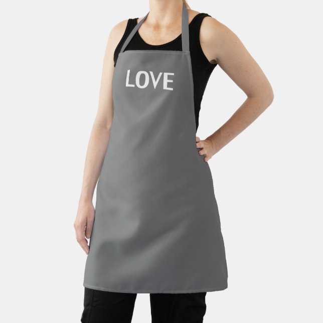Love, grey white apron (Insitu)