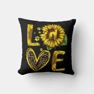 Love Greyhound Sunflower For Dog Lover Gift Cushion