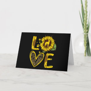Love Greyhound Sunflower For Dog Lover Gift Holiday Card