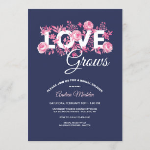 Love Grows Bridal Shower Invitation