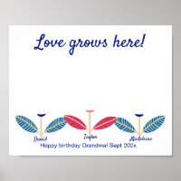 Love Grows Here Handprint Footprint DIY Art