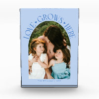 Love Grows Here Modern Arch Icy Blue