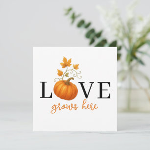 LOVE Grows Here Pumpkin Lettering Autumn