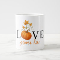LOVE Grows Here | Pumpkin Lettering Autumn