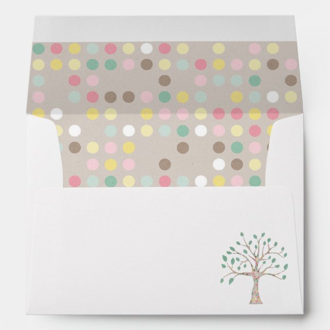 Love Grows In Our Family Tree Baby Shower Party Envelopes (Back (Bottom))