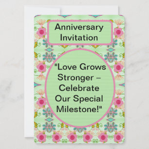 Love Grows Stronger: Celebrate Special Milestone Invitation