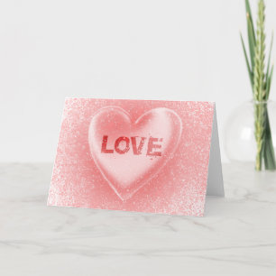 love : grunge heart : holiday card