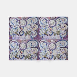 Love Guardian Angel Art Custom Fleece Blanket