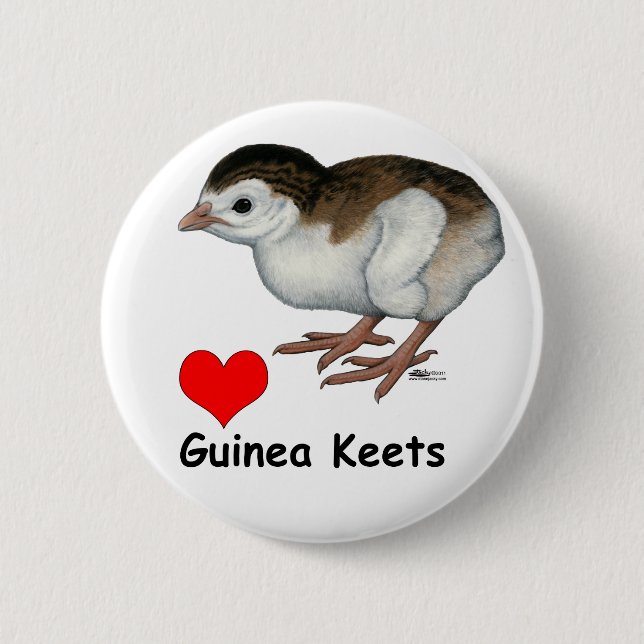 Love Guinea Keets 6 Cm Round Badge (Front)
