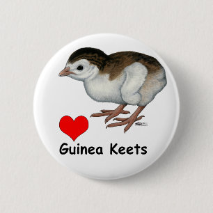 Love Guinea Keets 6 Cm Round Badge