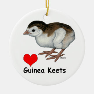 Love Guinea Keets Ceramic Tree Decoration
