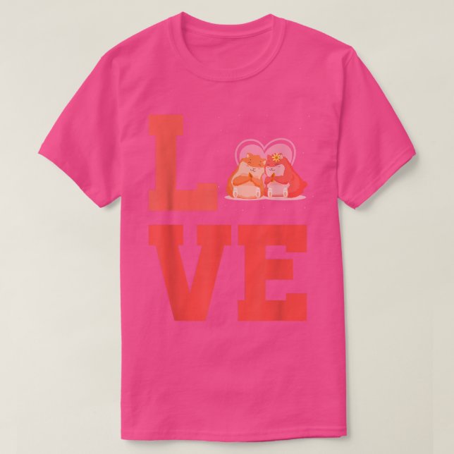 Love Guinea Pig Owner Pet Animals Lover Cavy Cavie T-Shirt (Design Front)