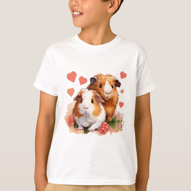 Love Guinea Pigs Kids T-Shirt (Front)