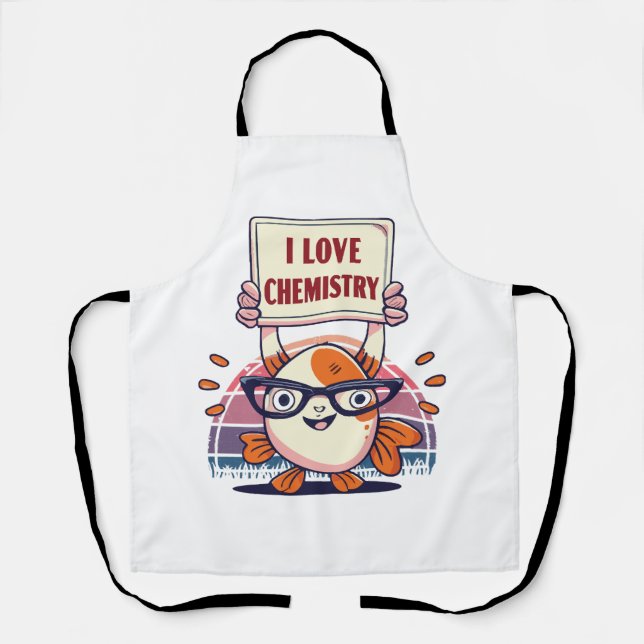 Love Guppies and Chemistry Apron (Front)