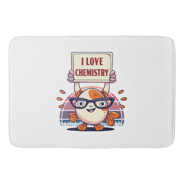 Love Guppies and Chemistry Bath Mat (Front)
