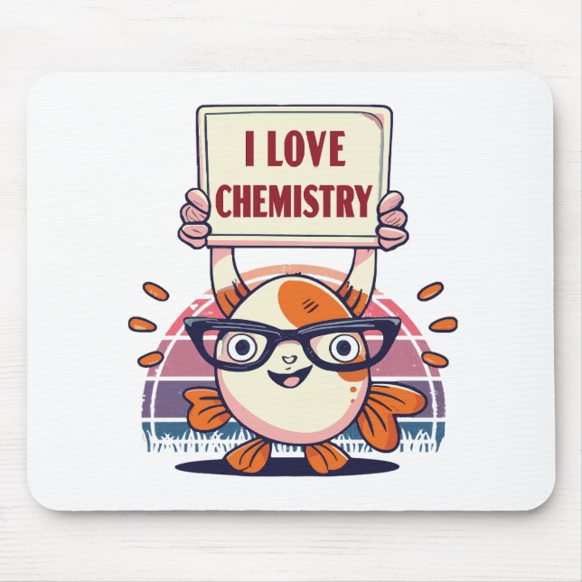 Love Guppies and Chemistry Mouse Pad (Front)