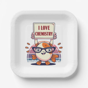 Love Guppies and Chemistry Paper Plate