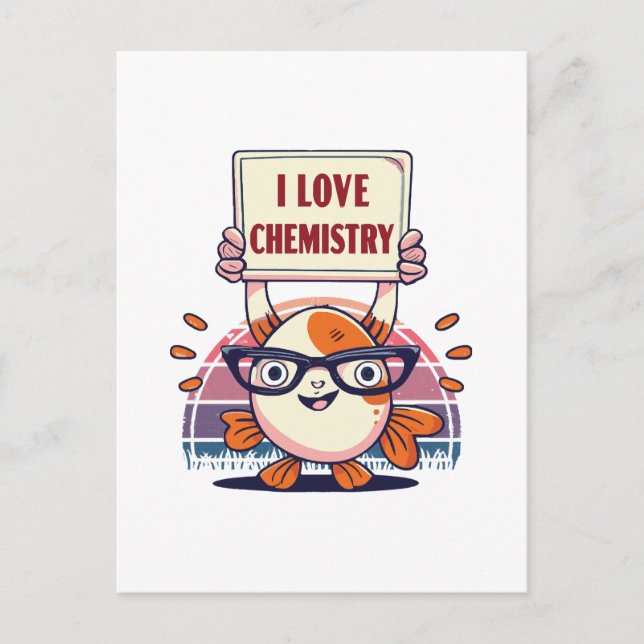 Love Guppies and Chemistry Postcard (Front)