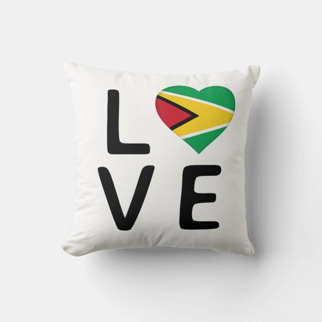 Love - Guyana Flag Cushion (Front)