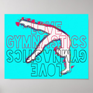 Love Gymnastics Custom Poster