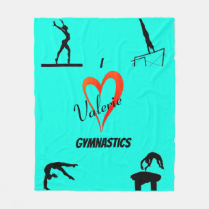 Love Gymnastics Events Girls Fleece Blanket