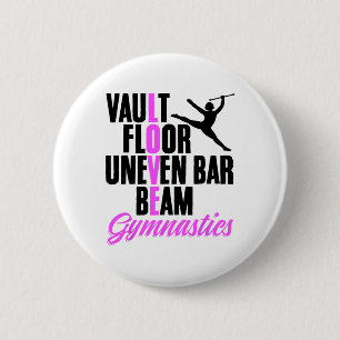 Love Gymnastics Handstand Gymnast Gymnastics Coach 6 Cm Round Badge