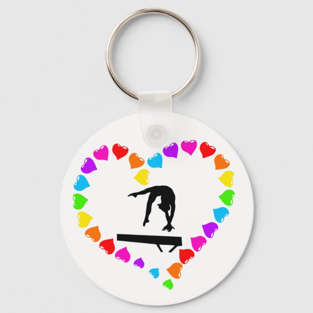 Love Gymnastics Key Chain (Front)