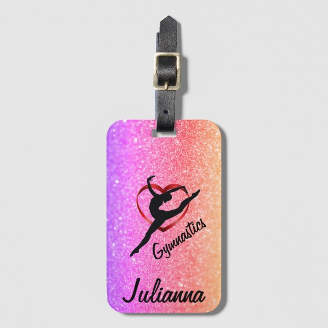 Love Gymnastics  Luggage Tag (Front Vertical)