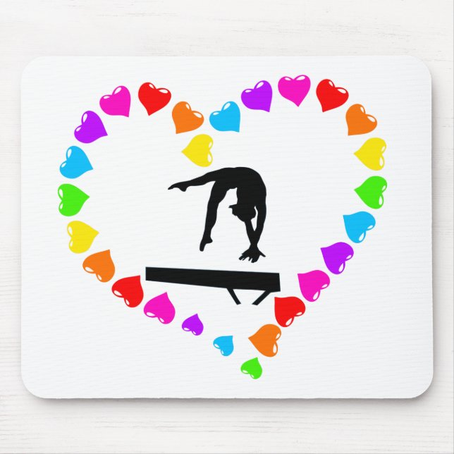 Love Gymnastics Mouse Pad for Computer (Front)
