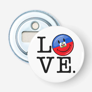 Love Haiti Smiling Flag Bottle Opener