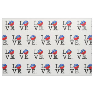 Love Haiti Smiling Flag Fabric