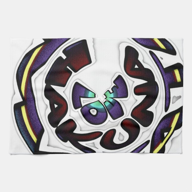 Love Hakuna Matata Art Print Tea Towel (Horizontal)