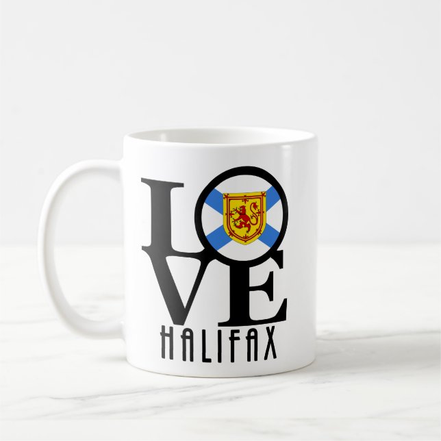 LOVE Halifax Nova Scotia 11oz Coffee Mug (Left)