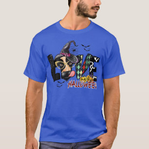 Love Halloween Cow in Witch Hat and Glasses JackOL T-Shirt