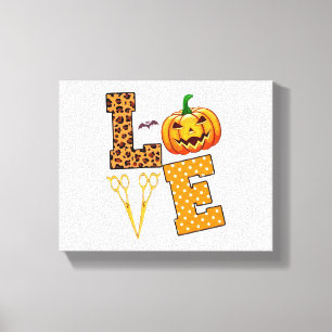 Love Halloween Hairstylist Canvas Print