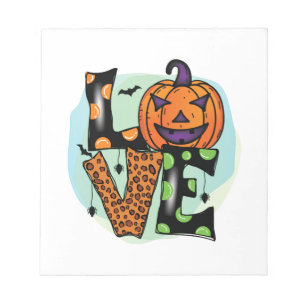 Love Halloween, Halloween, Scary, Costume Notepad