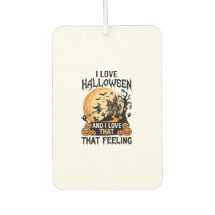 Love Halloween Haunted House Moon Witch Pumpkins_1 Car Air Freshener
