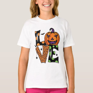 Love halloween pumpkin t-shirt trucker hat