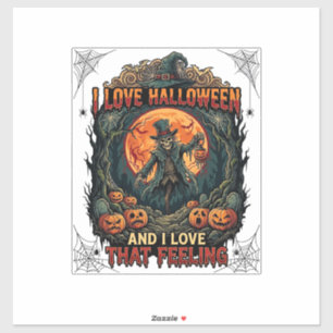 Love Halloween Skeleton Scarecrow Full Moon Pumpki