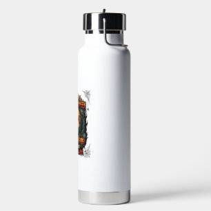 Love Halloween Skeleton Scarecrow Full Moon Pumpki Water Bottle