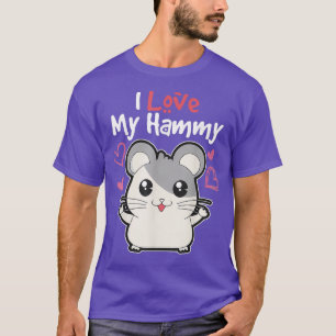 Love Hamsters I Love My Hammy Fun Gift Design T-Shirt