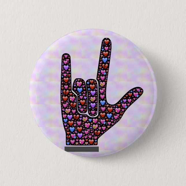 Love Hand Sign button (Front)