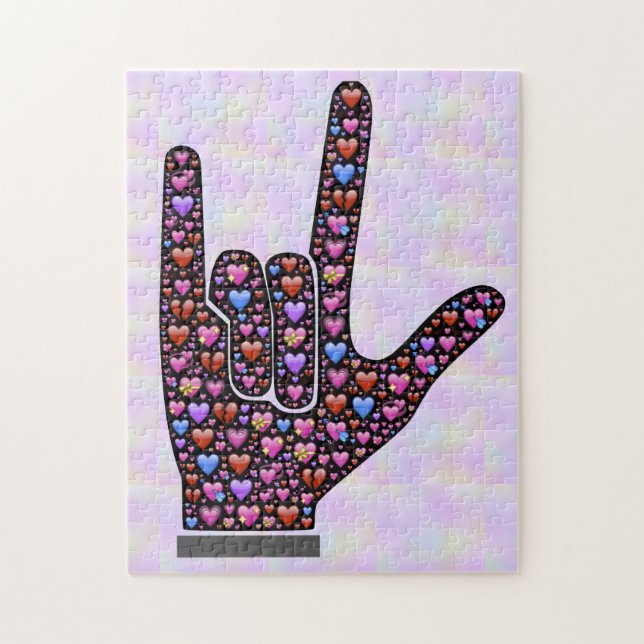 Love Hand Sign puzzle (Vertical)