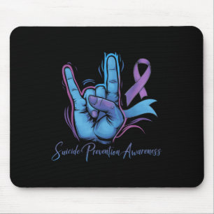 Love Hand Sign Suicide Prevention Awareness Week S Mouse Pad